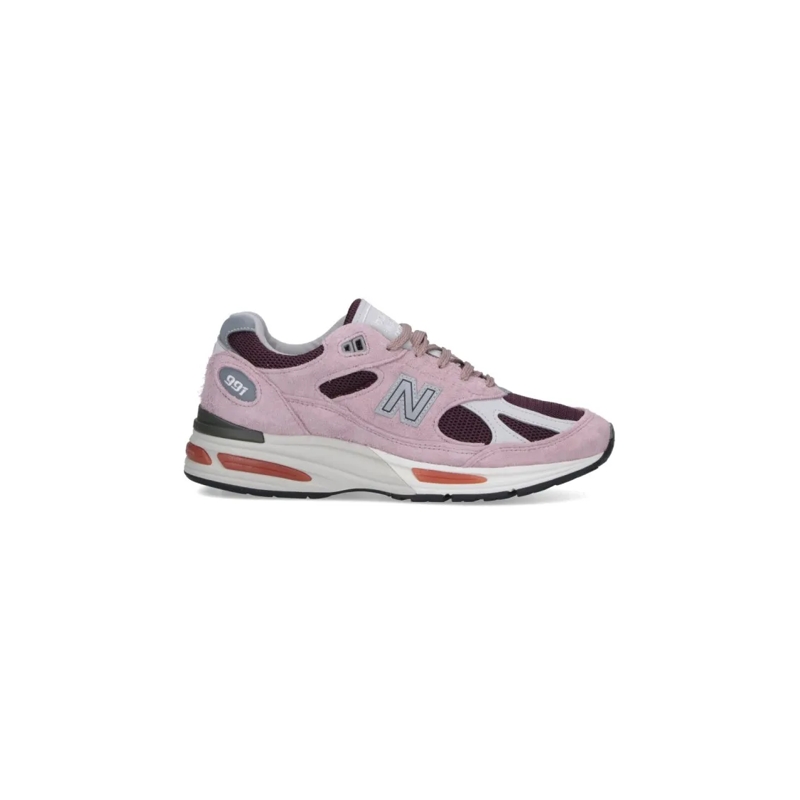 New Balance Low-Top-Sneaker Suede And Mesh Sneakers With Iconic Branding And T Pink