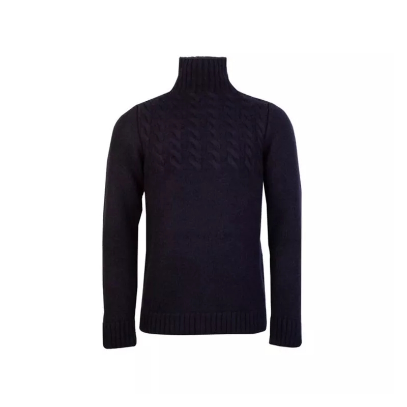 Maison Margiela  High Neck Wool Sweater Blue