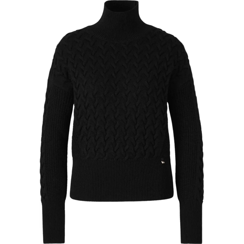 Herno Sweatshirts Cable Knit Sweater schwarz