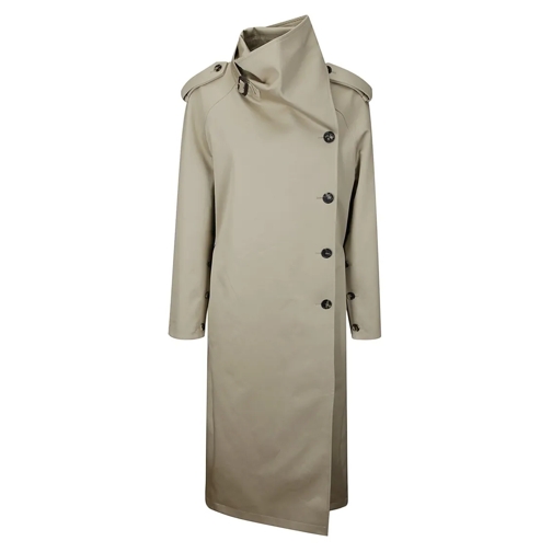 Courrèges Trenchcoat Button Closure Trench Coat Grey