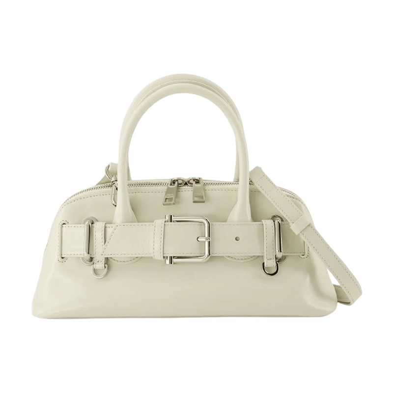 Osoi Schultertasche Zip Brocle Mini Shoulder Bag - Leather - Cream Neutrals
