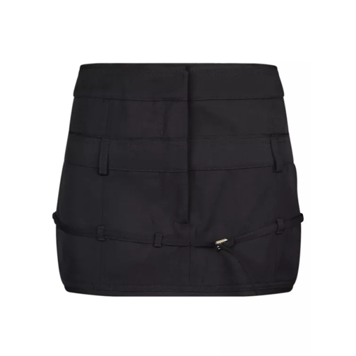 Jacquemus Belted Mini Skirt Black 