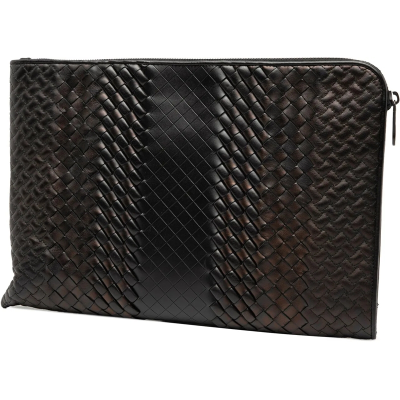 Bottega Veneta Clutch Nappa Intreccio Imperatore Zip Clutch braun
