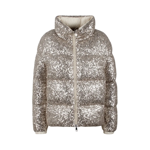 Moncler Übergangsjacke Short Embroidered Anternes Down Jacket Gold