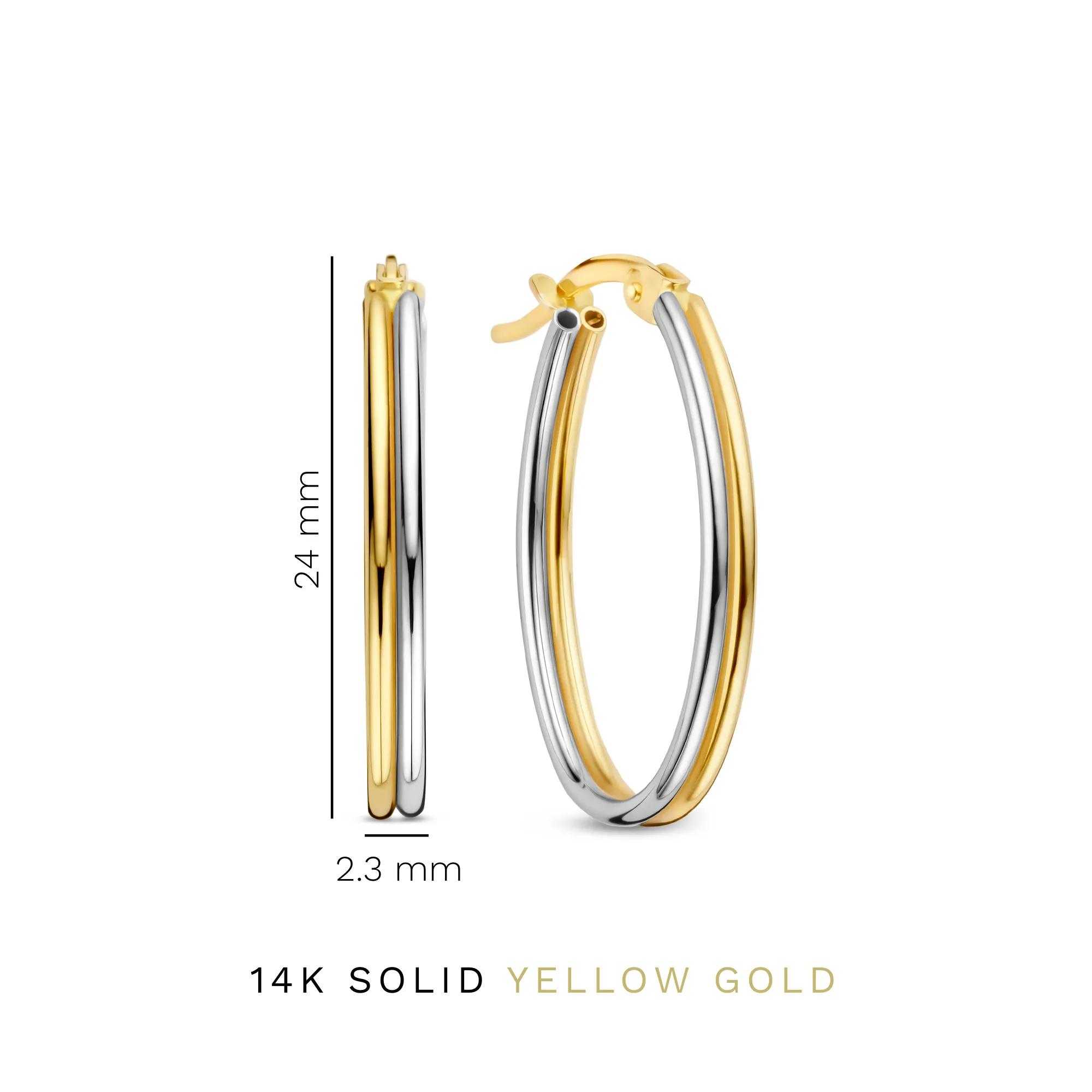 Thumbnail - Isabel Bernard Ohrringe - Rivoli Flori 585 Gold Creolen - Gr. unisize - in Gold - für Damen