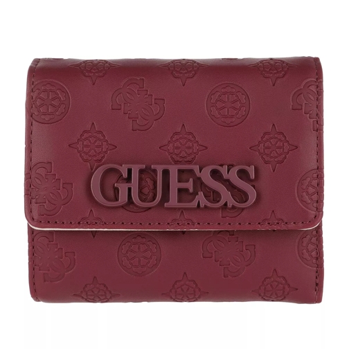 Guess Janelle Small Wallet Trifold Merlot Tri-Fold Portemonnaie
