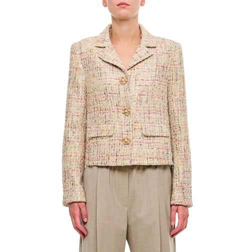 Self Portrait Blazer Pastel Boucle Jacket Multicolor