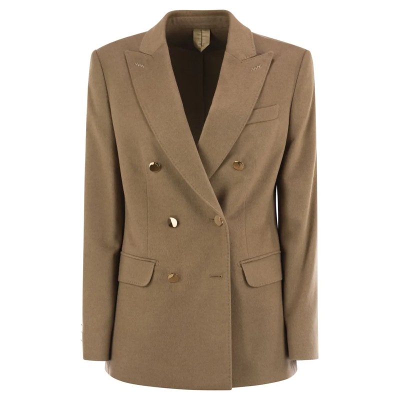 Max Mara Blazer Pesche - Double-Breasted Jacket Brown
