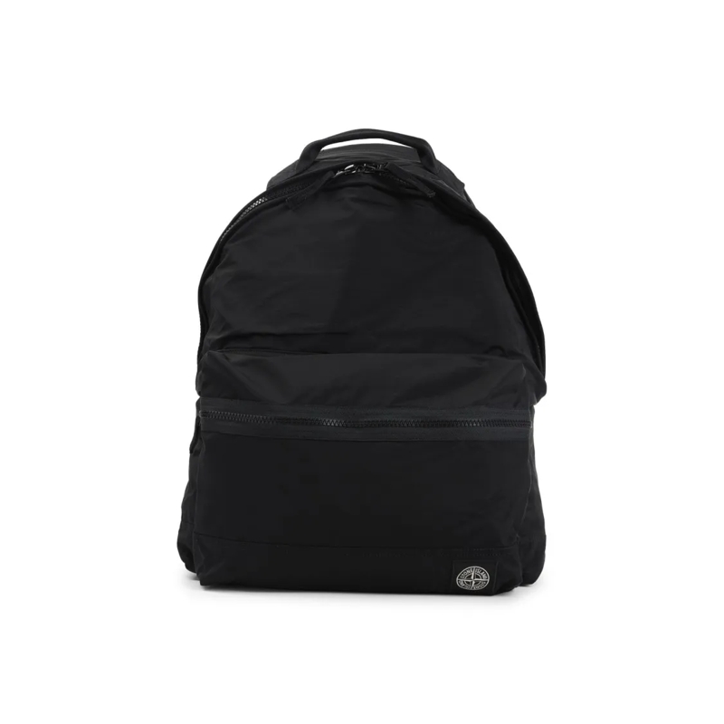 Stone Island Rugzak Spacious Black Bucket Bag With Durable Polyamide C Black