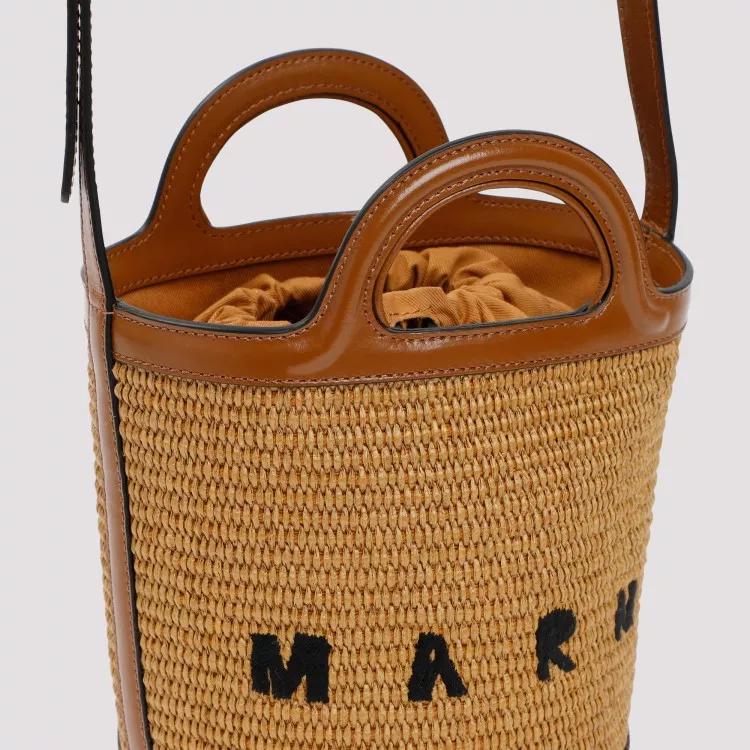 Thumbnail - Marni Beuteltaschen - Brown Tropicalia Mini Bucket Bag - Gr. unisize - in Braun - für Damen