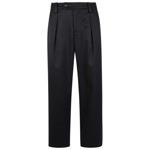 A.P.C. Renato' Black Virgin Wool Blend Pants Black 