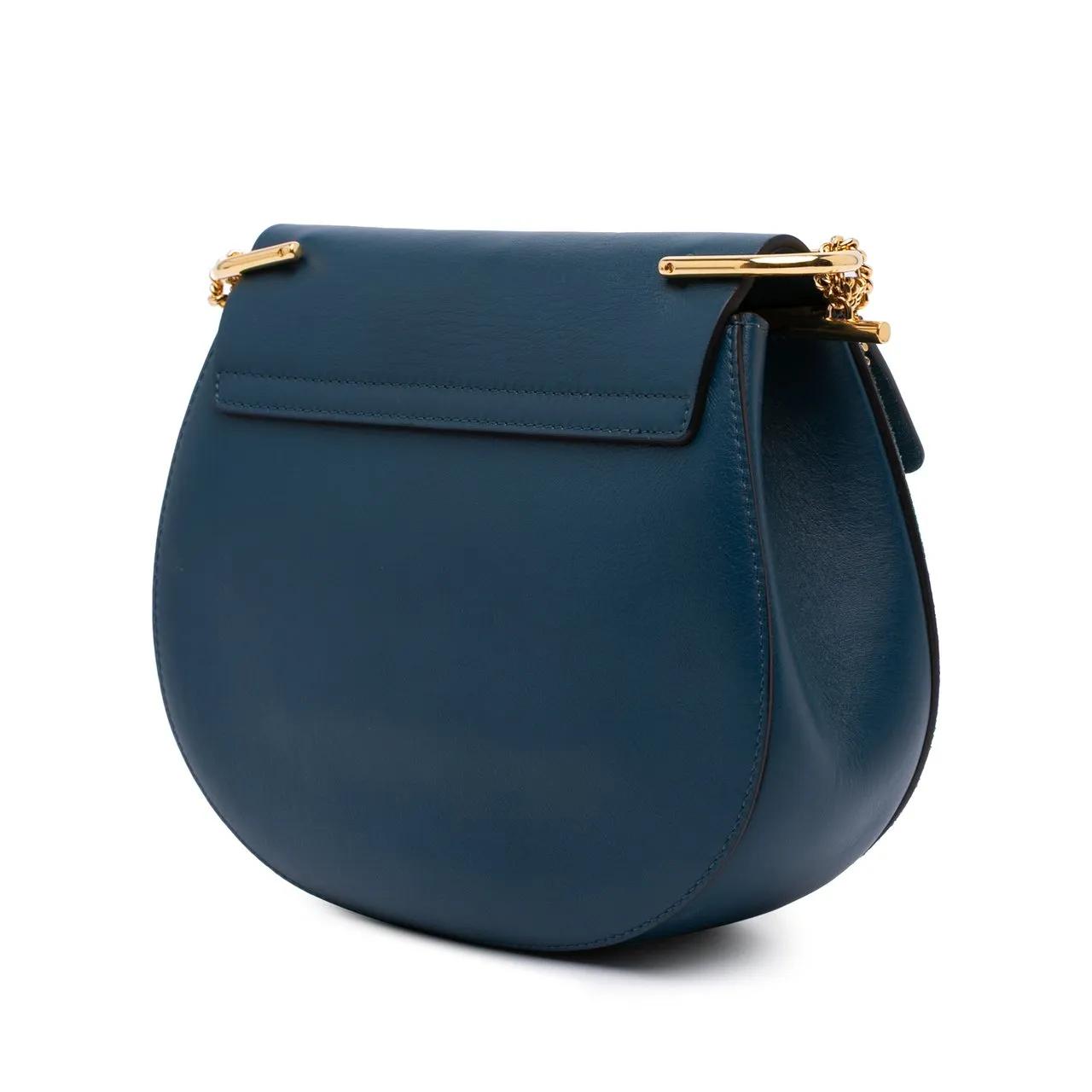 Thumbnail - Chloé Hobo Bags - 2017 Small Suede and Calfskin Drew Crossbody - Gr. unisize - in Blau - für Damen