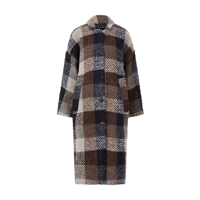 Hannes Roether Übergangsmantel Strickmantel aus Woll-Mix Braun