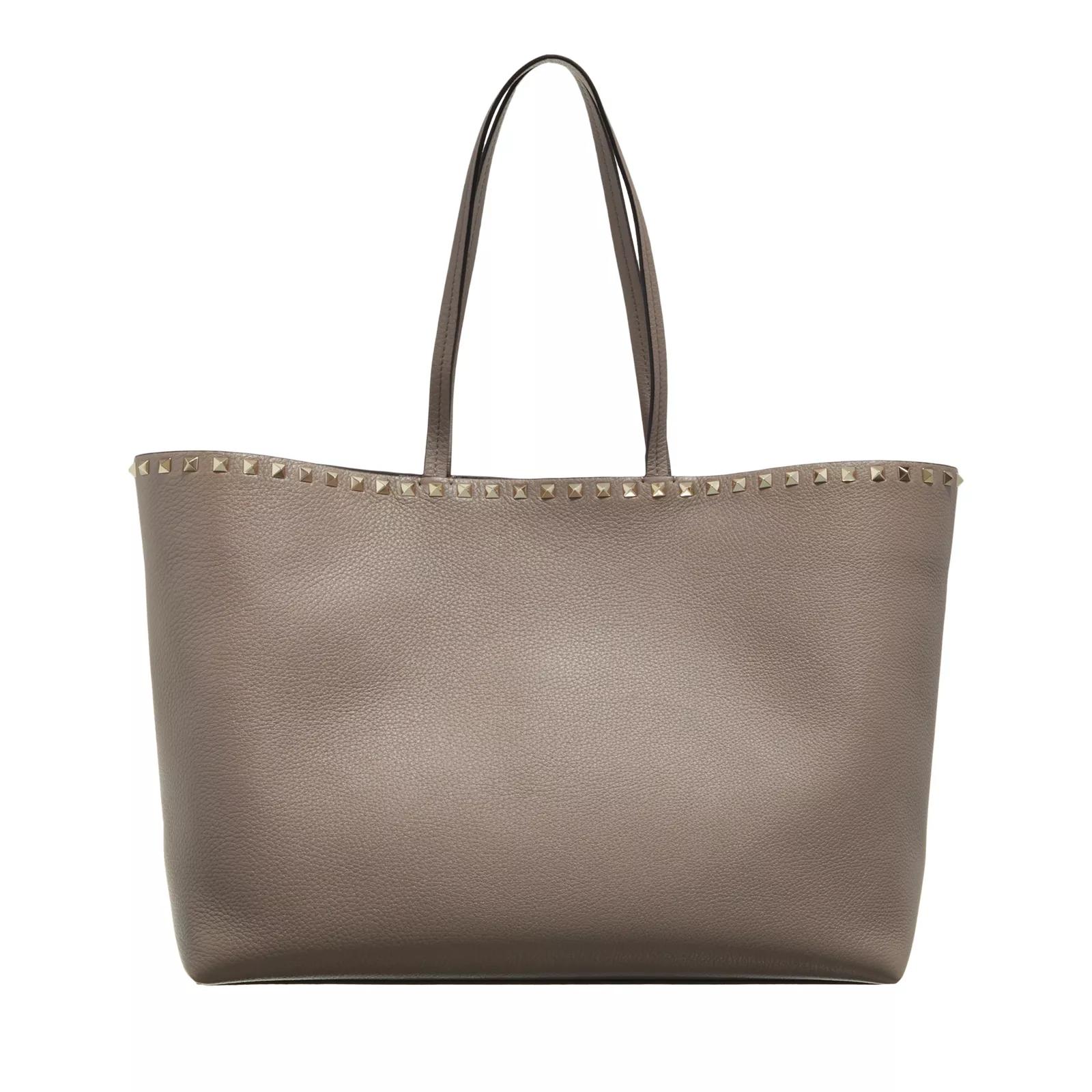 Valentino Garavani Shopper - Tote Rockstud - Gr. unisize - in Taupe - für Damen