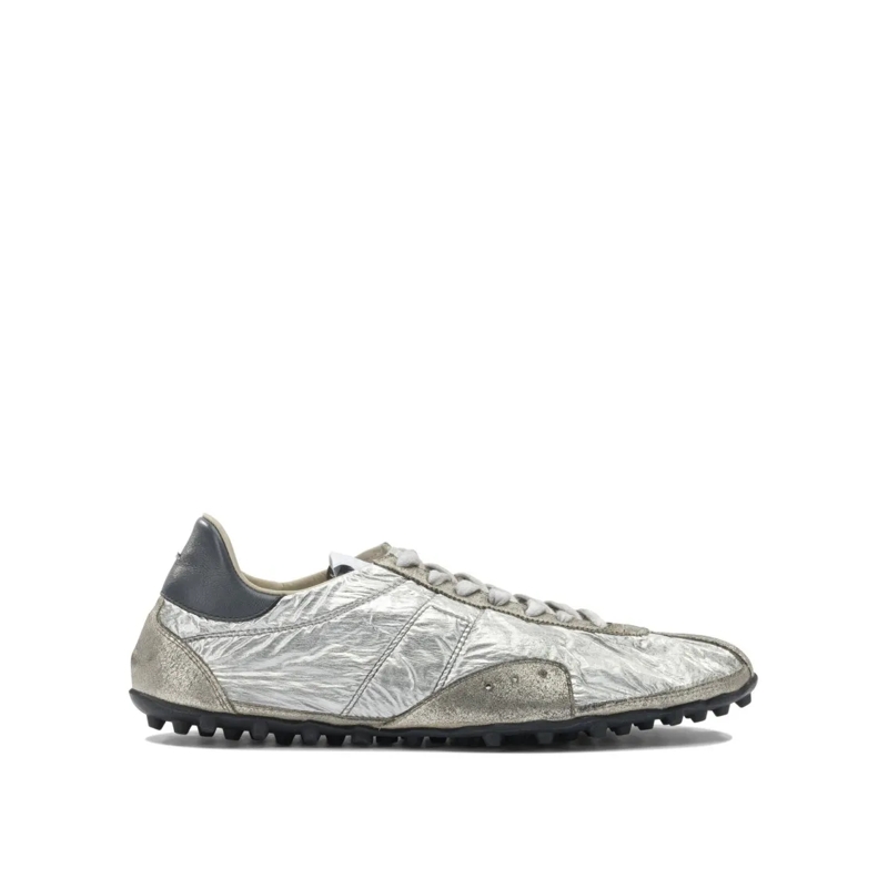 Maison Margiela Lage-top sneaker Retro-Inspired Sneakers With Metallic Lamé Metallic