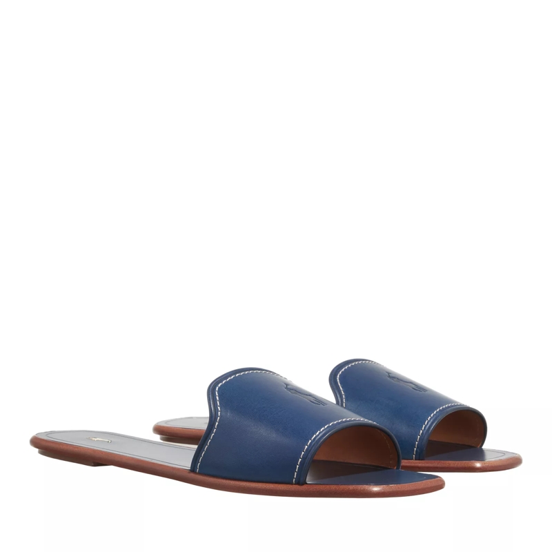 Polo Ralph Lauren Slides Flat Sandals Navy