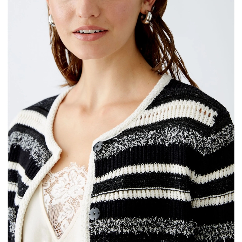 Oui Strickjacke Strickjacke weiss (Image 5)