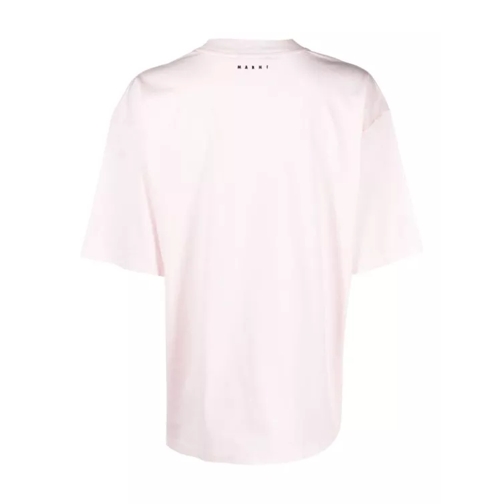 Marni T-shirts Slogan-Print Cotton T-Shirt White (Image 2)