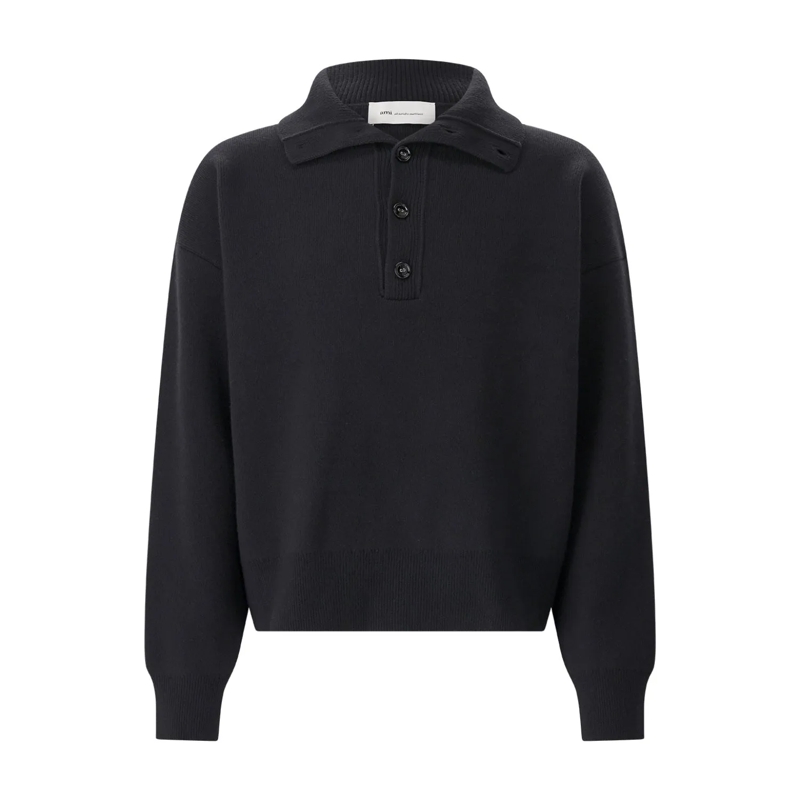 AMI Paris Pullover Pullover aus Merinowolle schwarz