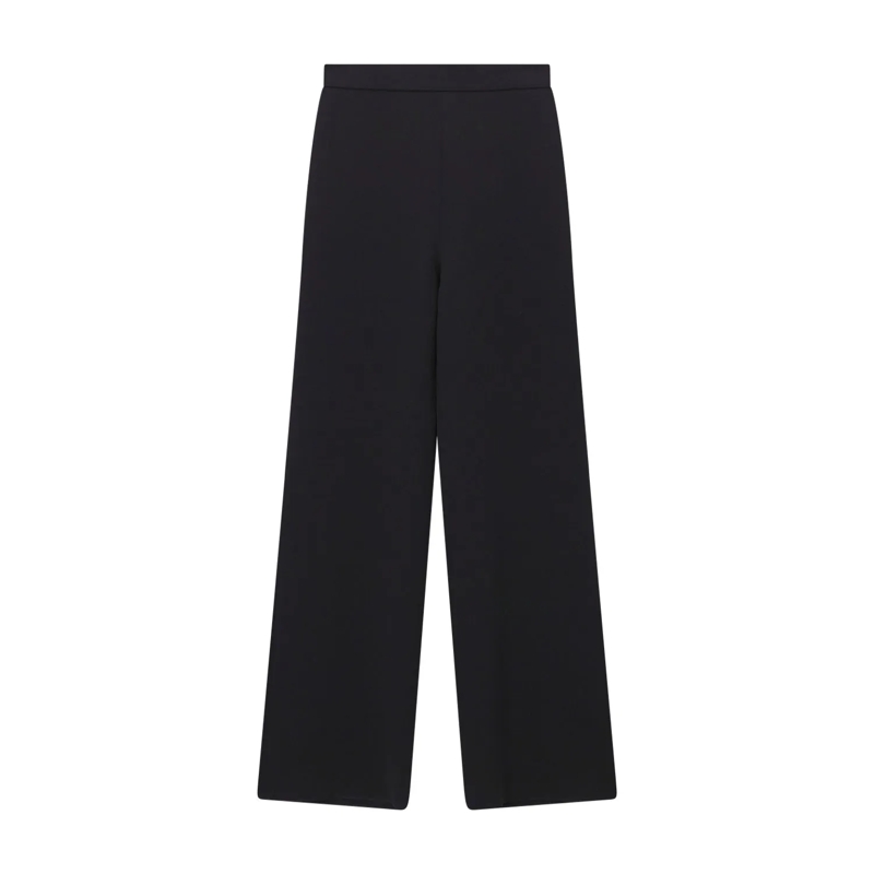 Max Mara Freizeithose Wide-Leg Hose aus Cady schwarz
