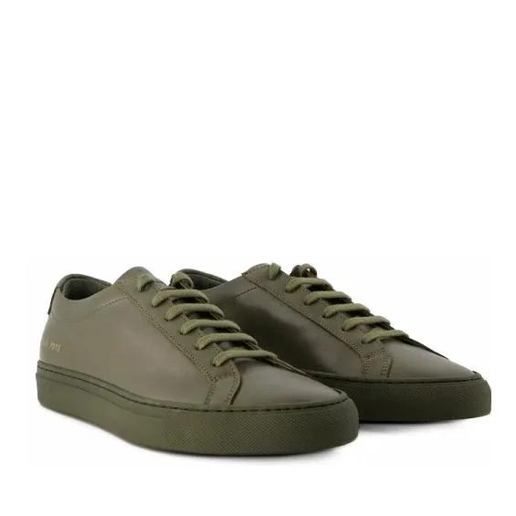 Common Projects Low-Top Sneaker - Original Achilles Low Sneakers - Leather - Green - Gr. 40 (EU) - in Grün - für Damen