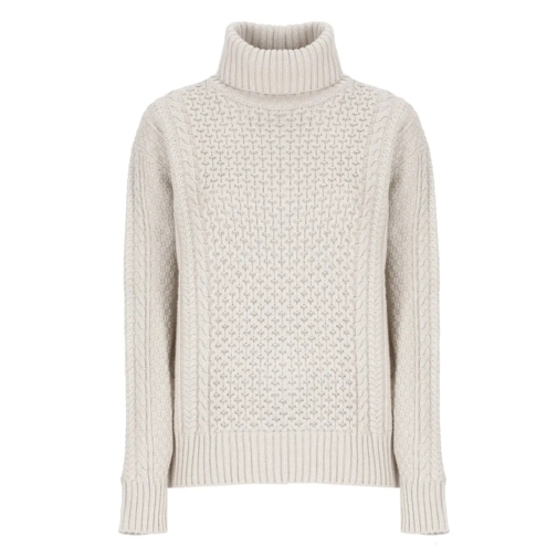 Fabiana Filippi Beige Wool Blend Sweater Neutrals Jumper med turtleneck