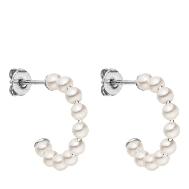 Purelei Ohrstecker Perlencreolen Pure Soul silber