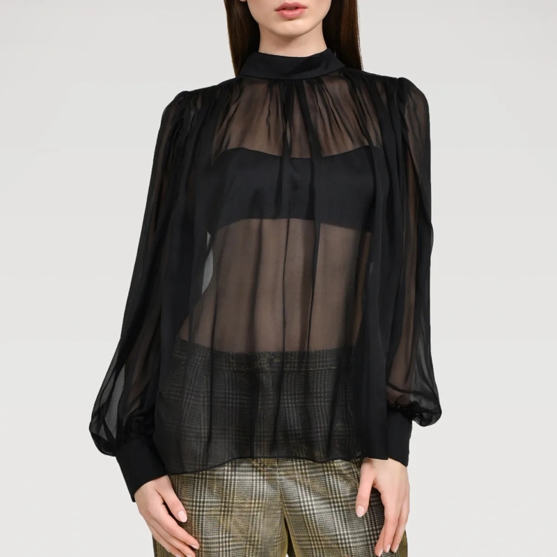 Helene Galwas Bluse Seidenbluse BIBI SEIDE schwarz(Image 2)
