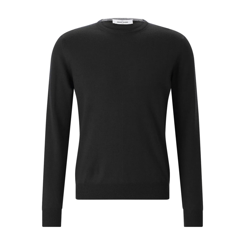 Gran Sasso Pull Pullover Paricollo aus Schurwolle schwarz(Image 5)