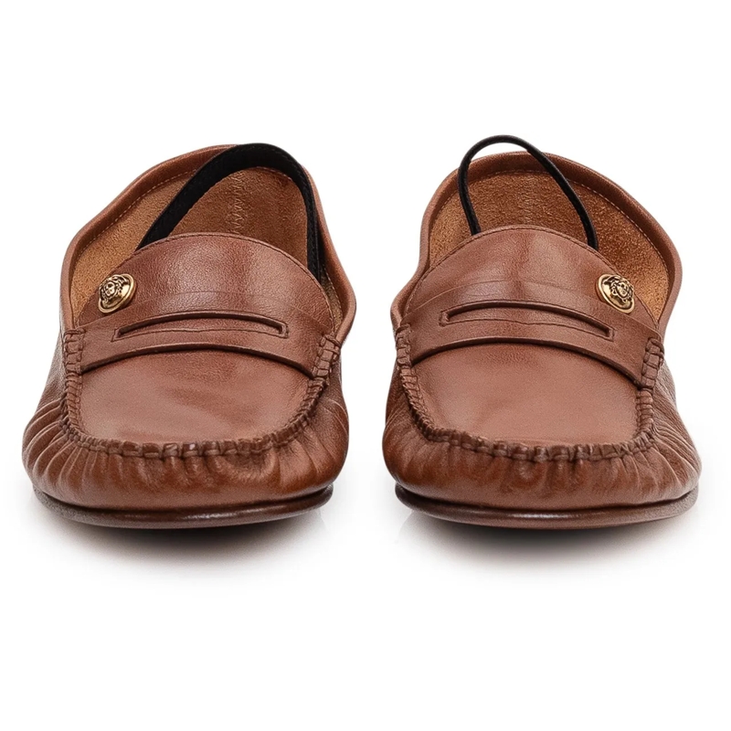 Versace Loafer Mocassini con Dettaglio Metallico Frontale braun(Image 2)
