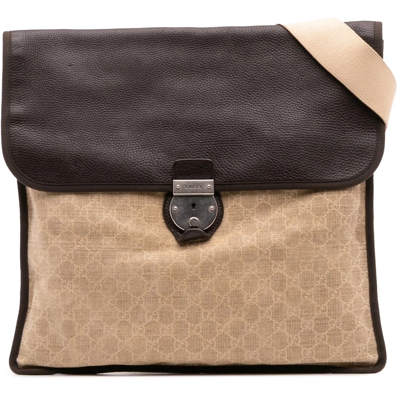 Gucci Schultertasche GG Canvas Crossbody braun