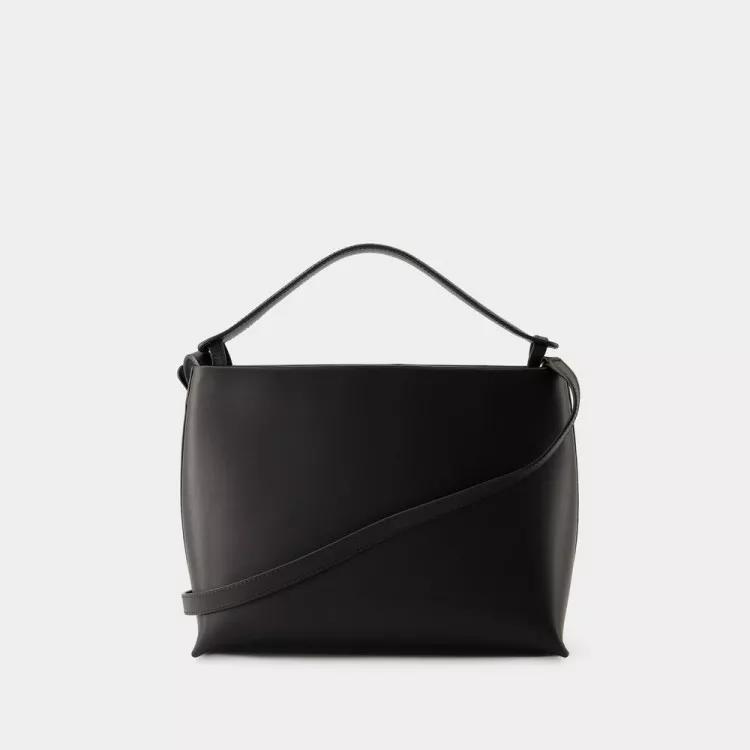 A.p.c. Zwarte Katoenen Crossbody Tas met Meerdere Compartimenten Black Dames