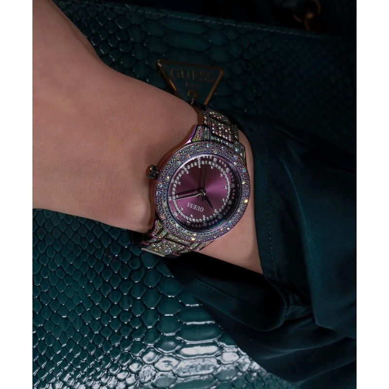 Guess Quarzuhr Quarz-Analoguhr Shooting Star lila(Image 6)