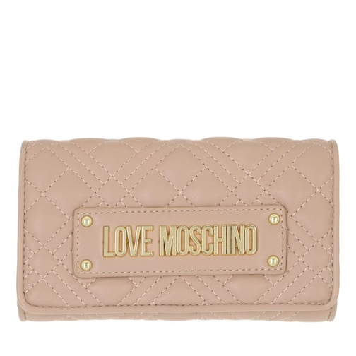 Love Moschino Portaf.Quilted Pu Nude Nude Portefeuille à rabat