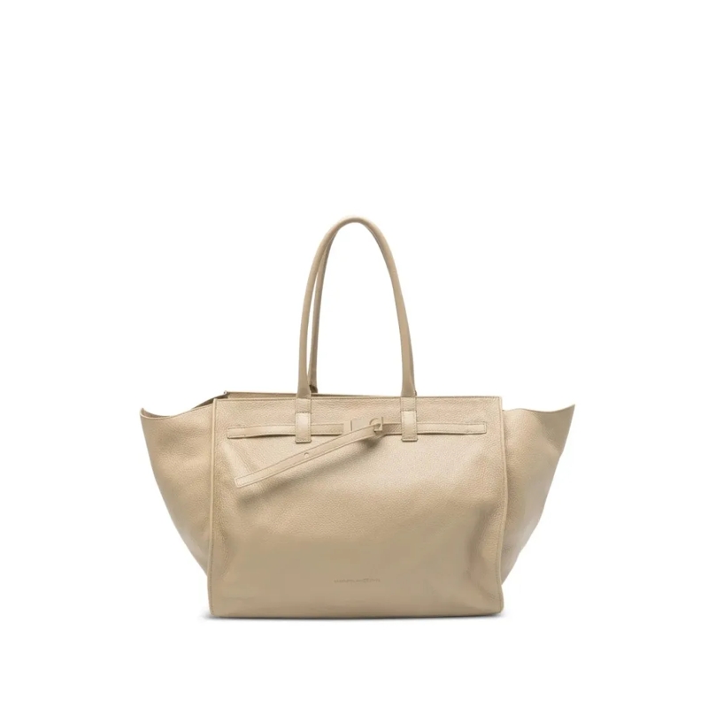 Benedetta Bruzziches Draagtas Structured Handbag With Detachable Shoulder Strap  Neutrals