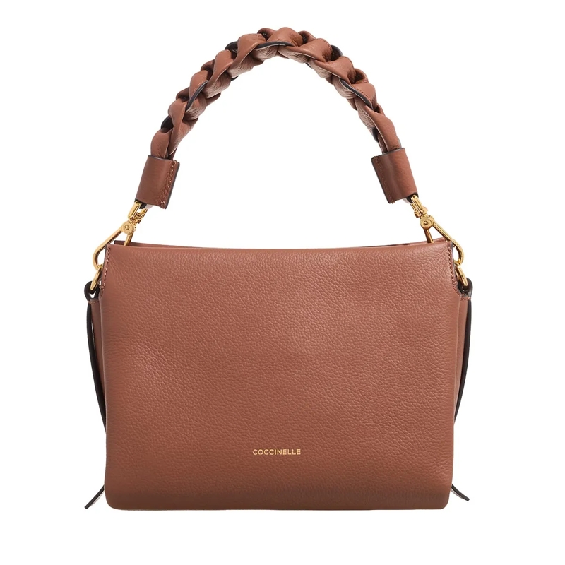 Coccinelle Crossbody Bag Boheme Grana Double Cognac/Noir