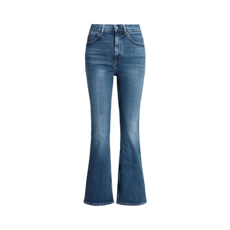 Polo Ralph Lauren Jeans High-Waisted Flared Jeans With Cropped Leg And Vin Blue
