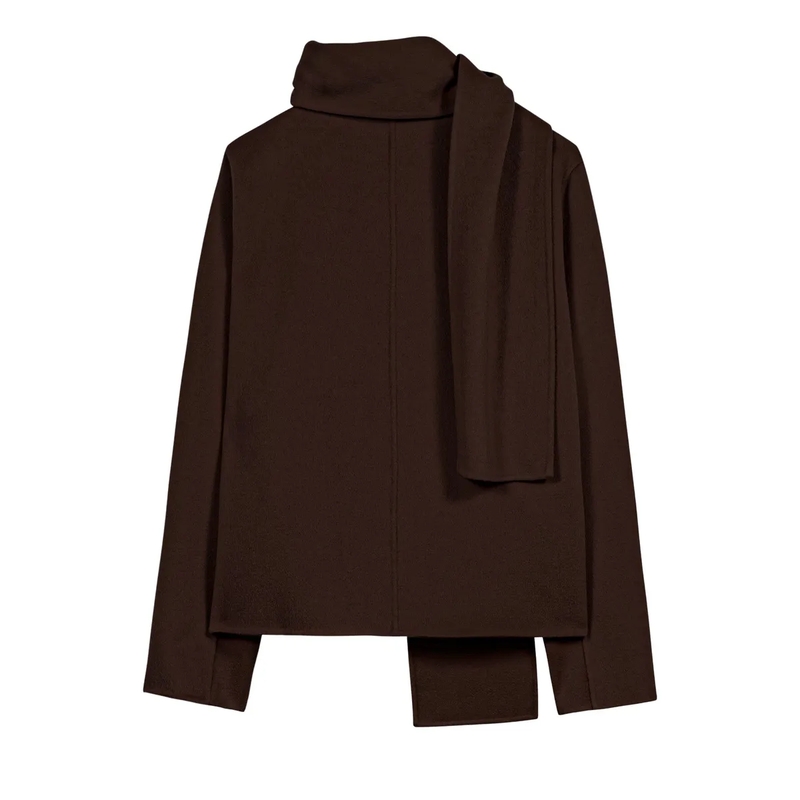 Luisa Cerano Overgangsjas Doubleface-Jacke mit Schal marone(Image 6)