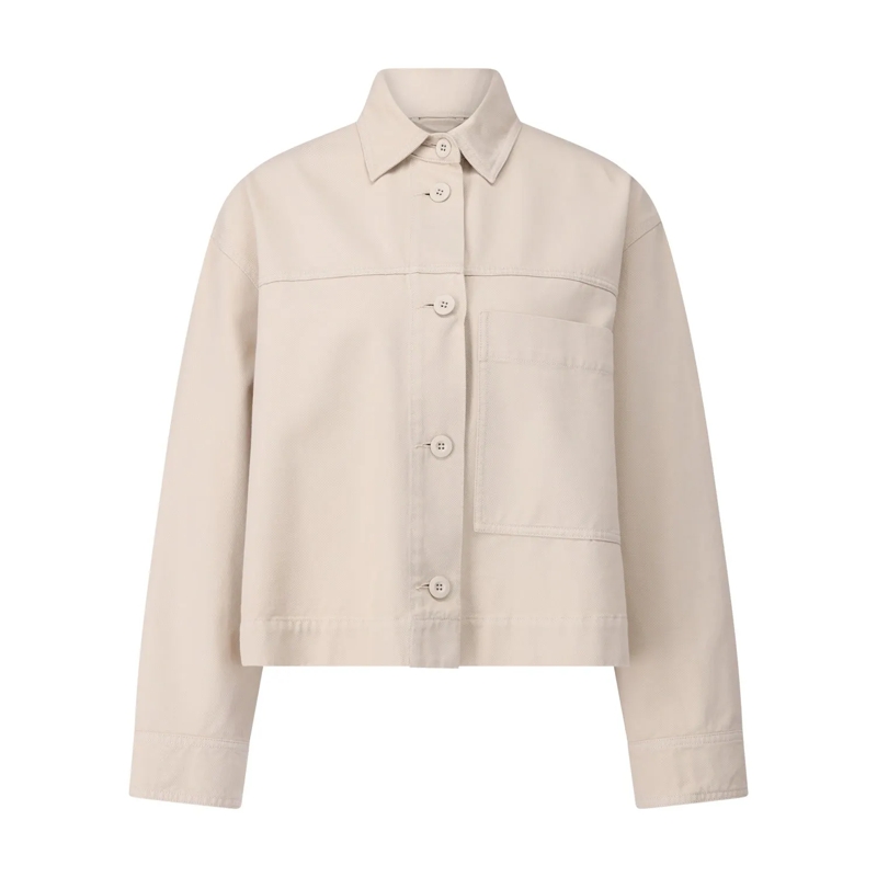 WEEKEND Max Mara Übergangsjacke Overshirt Salita im Denimstyle beige