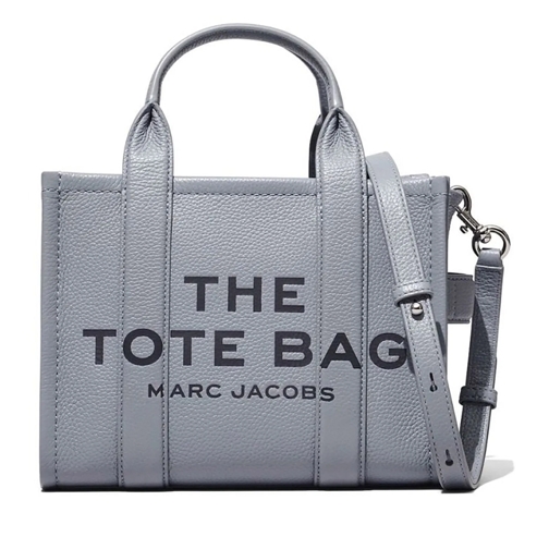 Marc Jacobs Tote Gray Grained Leather Tote Bag Grey