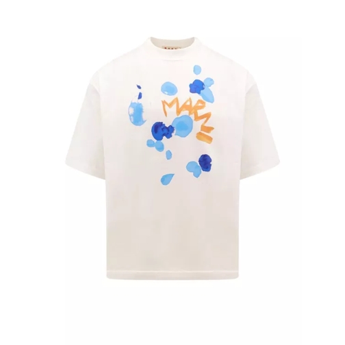 Marni Cotton T-Shirt With Frontal Logo White 