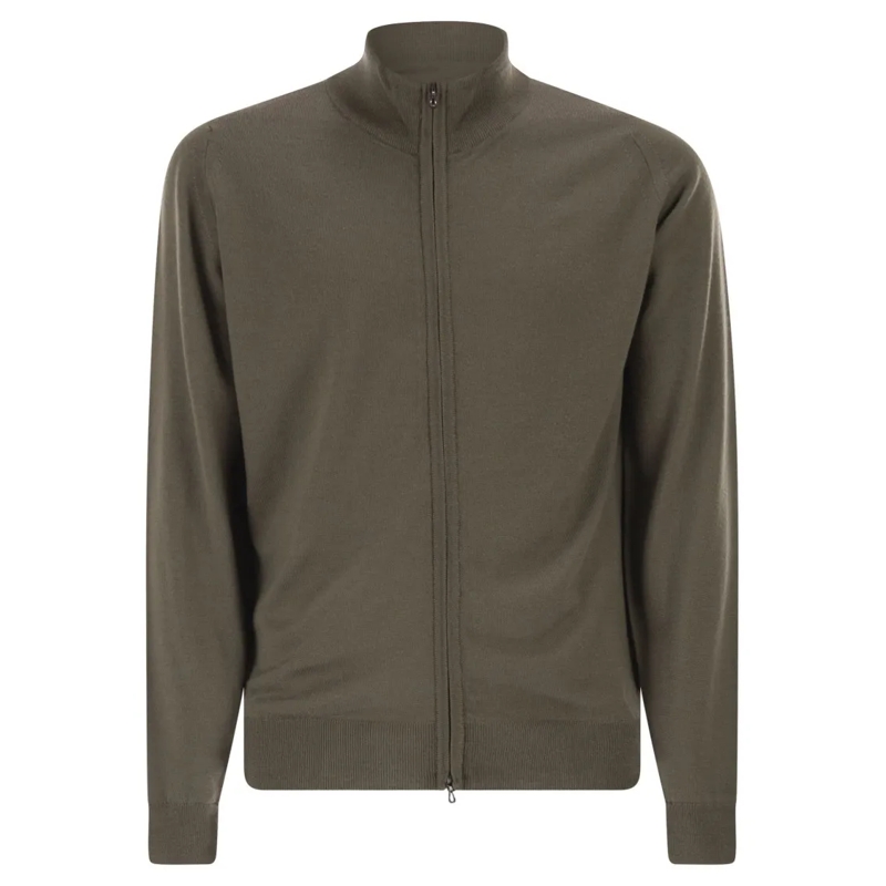 John Smedley Cardigan Extra Fine Merino Wool Cardigan Grey