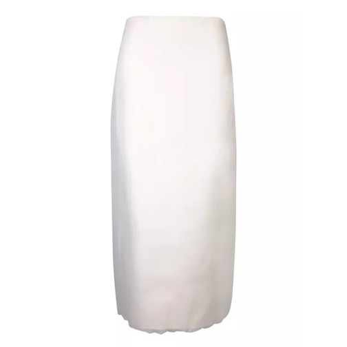 Blanca Vita Silk Tulle Skirt White 
