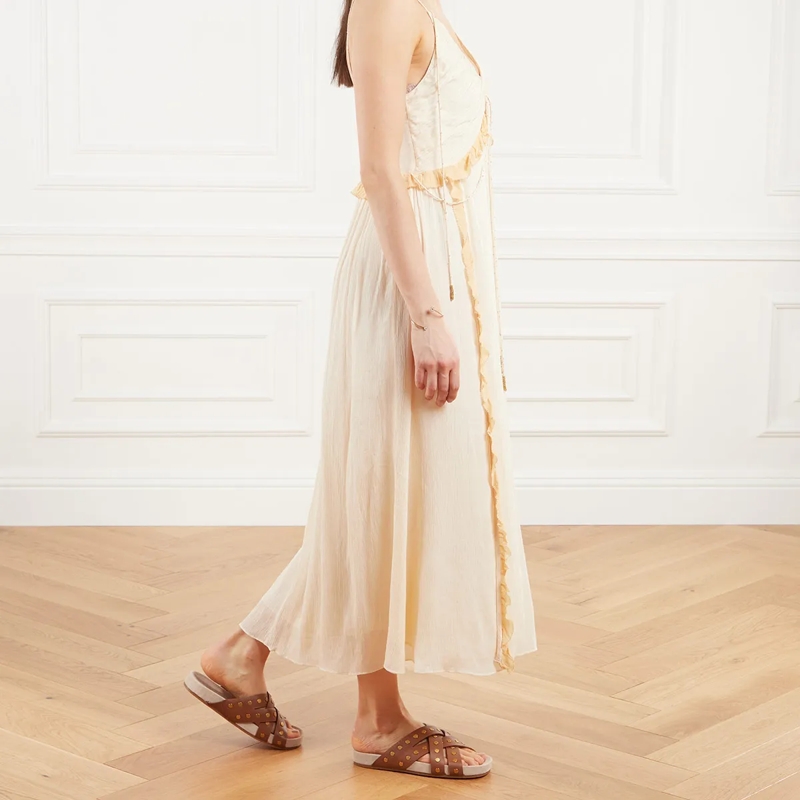 MICHAEL Michael Kors Slides Irene Flat Sandal Luggage(Image 2)