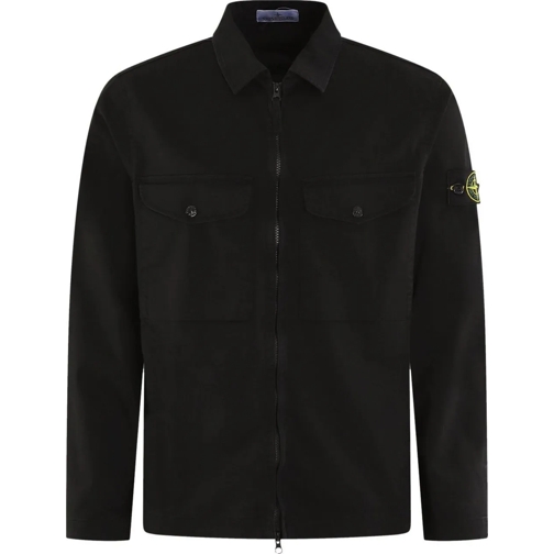 Stone Island Hauts décontractés Heren Overshirt schwarz