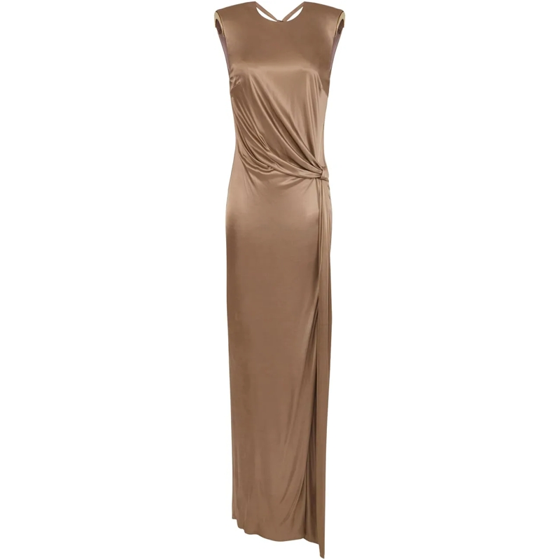 Elisabetta Franchi Midikleid Dresses Argilla braun
