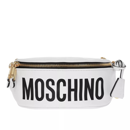 Moschino Logo Belt Bag White Crossbody Bag