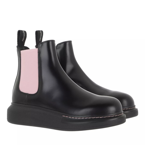 Alexander McQueen Chelsea Boots Leather Black/Pink Chelsea Boot