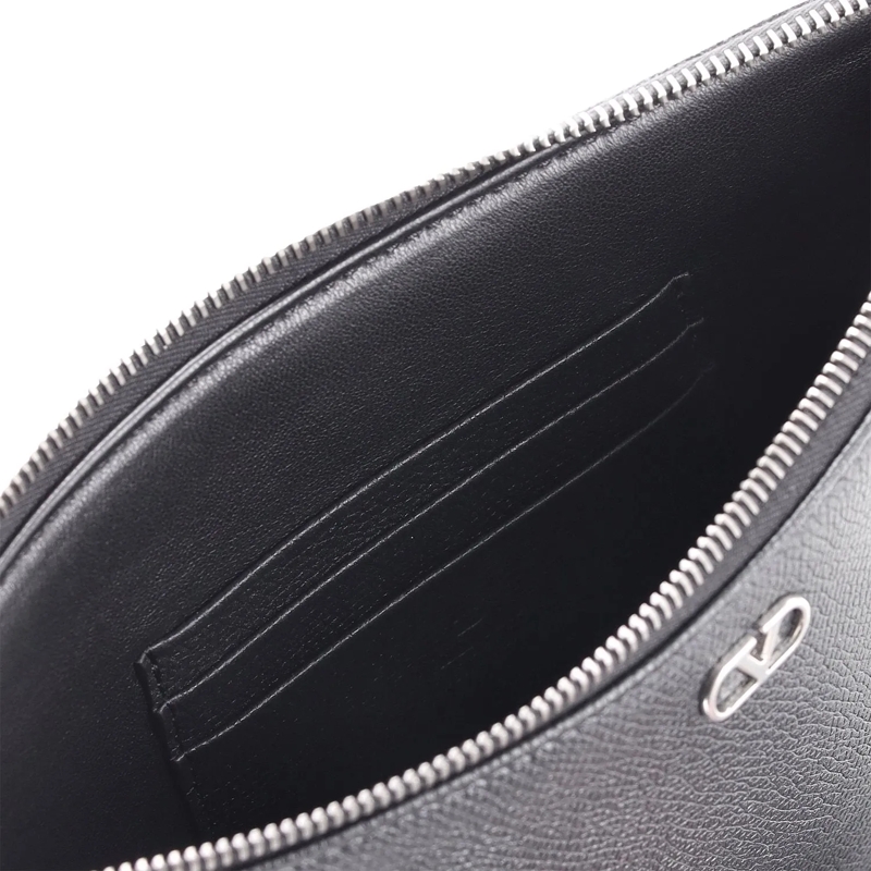 Valentino Garavani Pochette Tasche aus Leder schwarz(Image 5)