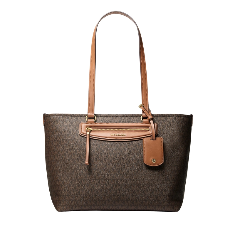 MICHAEL Michael Kors Shopper Md Ew Tz Tote Brn/acorn